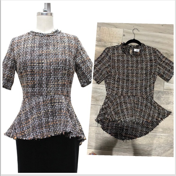 DO+BE Tops - NWT Tweed peplum top